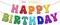 Pre-Strung Rainbow Happy Birthday Banner - NO DIY - Colorful Rainbow Party Banner Decorations, Glitter Birthday Party Garland